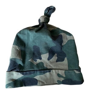 Baby Infant Newborn Camo Knotted Cap Hat Photos Little Hunter New Without Tags